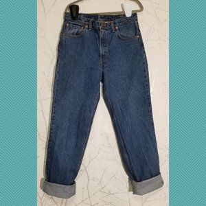 Levi's Vtg 516 High Rise Slim Fit Straight Leg Mom Jeans